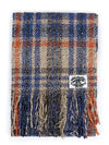 Plaid Fringe Muffler Beige Blue - ACNE STUDIOS - BALAAN 3