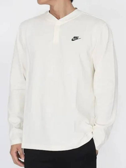 Club Long Sleeve Henry M Black FZ6631 133 - NIKE - BALAAN 2