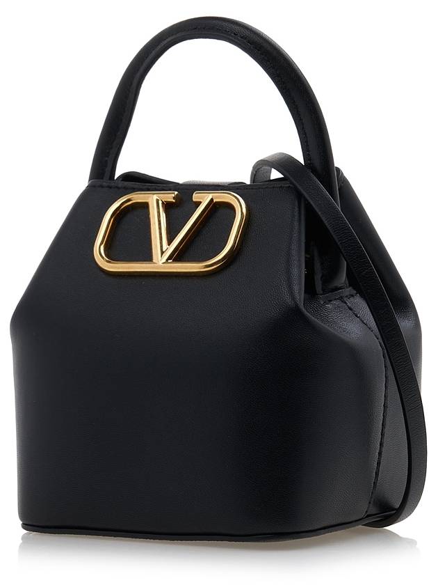 V Logo Micro Bucket Bag Black - VALENTINO - BALAAN 3