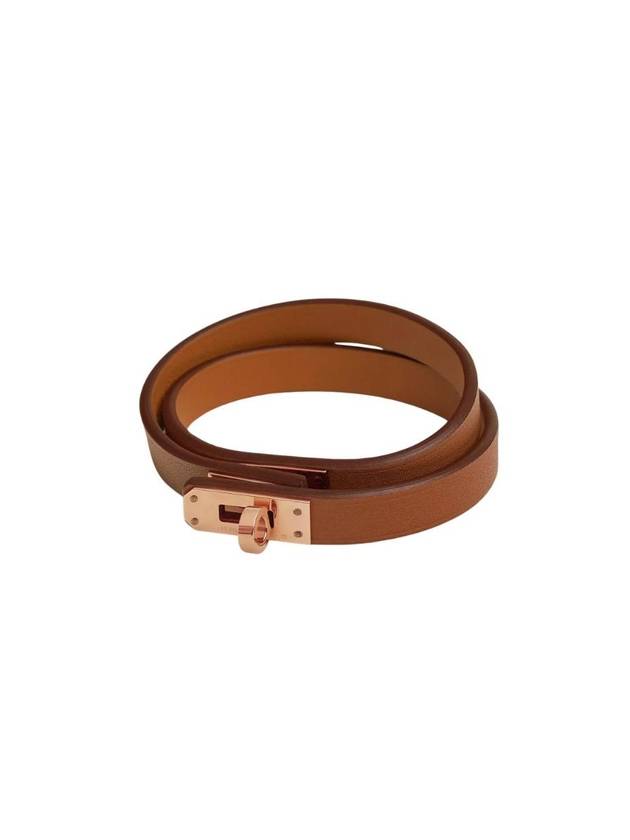 Kelly Double Tour Bracelet Brown - HERMES - BALAAN 1