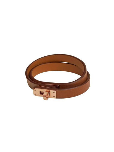 Kelly Double Tour Bracelet Brown - HERMES - BALAAN 1