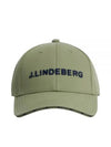 Hennric Embroidered Logo Ball Cap Oil Green - J.LINDEBERG - BALAAN 2