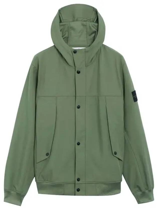 Light Soft Shell R E Dye Technology In Recycled Polyester Hooded Jacket Green - STONE ISLAND - BALAAN 2