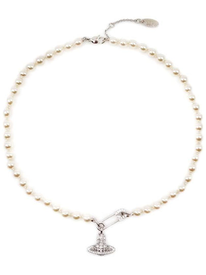 Lucless Pearl Necklace Silver VOSCJW0002 09 - VIVIENNE WESTWOOD - BALAAN 2