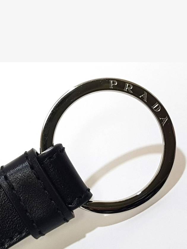 Vitello Logo Key Holder Black - PRADA - BALAAN 4