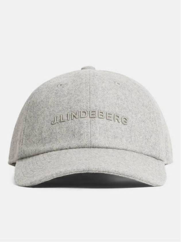 Men's Elijah Wool Ball Cap Light Grey Melange - J.LINDEBERG - BALAAN 2