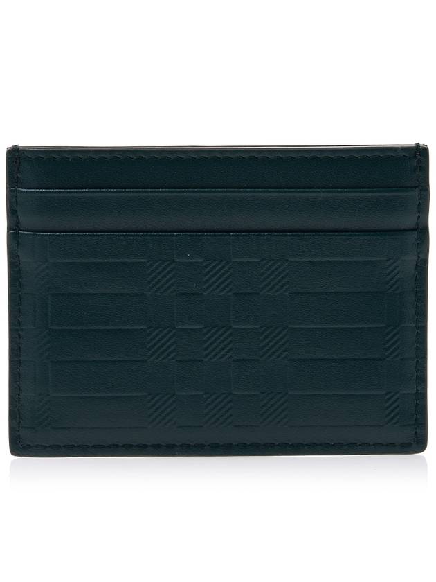 Embossed Check Card Wallet Green - BURBERRY - BALAAN 4