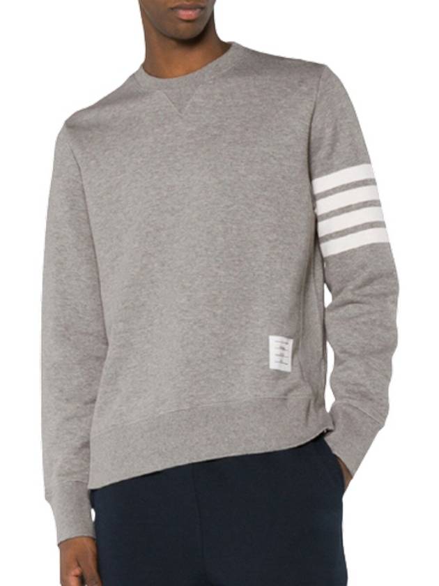 4 Bar Loopback Jersey Sweatshirt Light Grey - THOM BROWNE - BALAAN 3