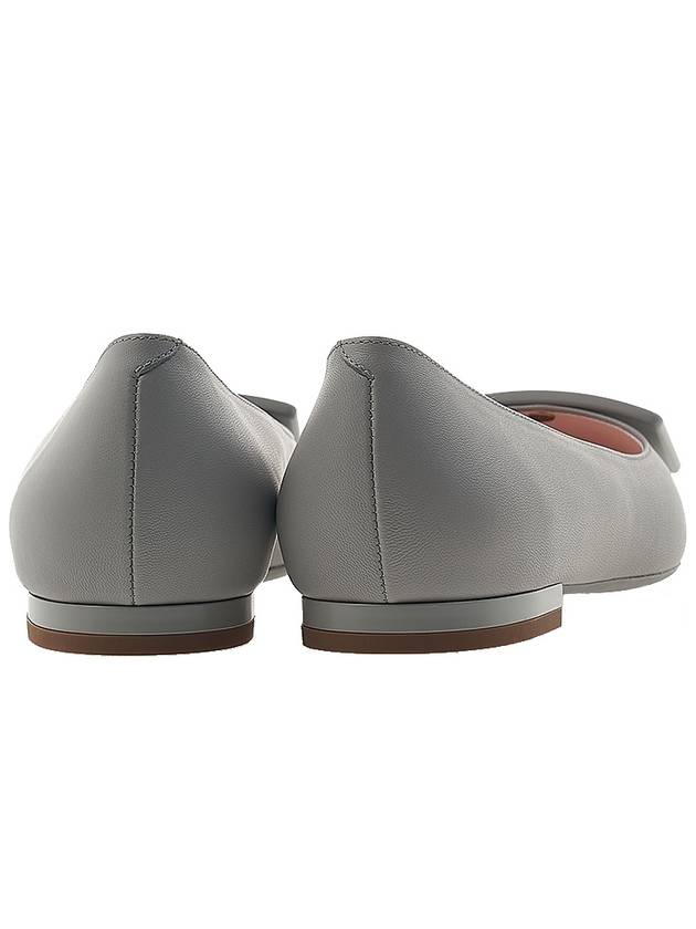 Women's Flats Leather Ballerina Shoes Grey - ROGER VIVIER - BALAAN 5