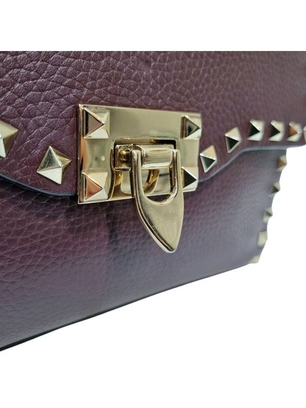 4W0B0181VSF Rockstud Burgundy Small Cross Bag - VALENTINO - BALAAN 8