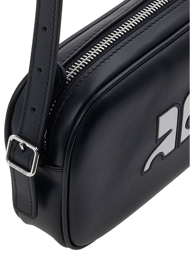 Camera Slim Leather Shoulder Bag Black - COURREGES - BALAAN 9