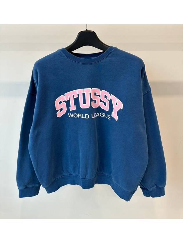 AU Australian World League Sweatshirt ST135301 Pigment Blue WOMENS - STUSSY - BALAAN 1