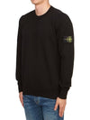 Crewneck Soft Cotton Knit Top Black - STONE ISLAND - BALAAN 3