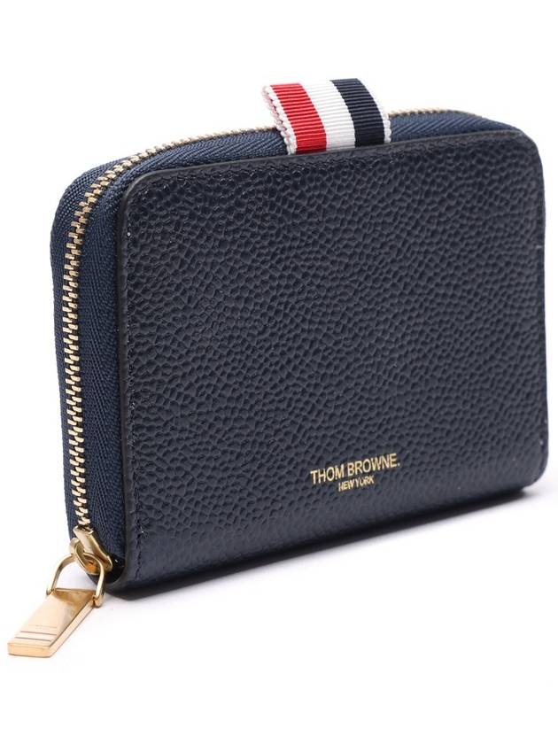 Logo Zip Around Half Wallet Navy - THOM BROWNE - BALAAN 4