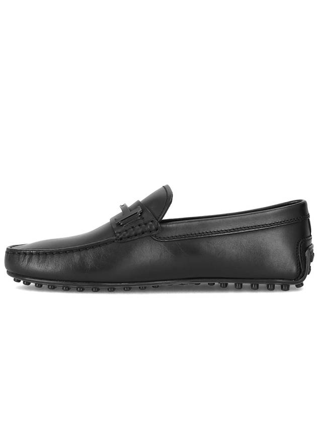 Men's City Gommino Leather Driving Shoes Black - TOD'S - BALAAN 3