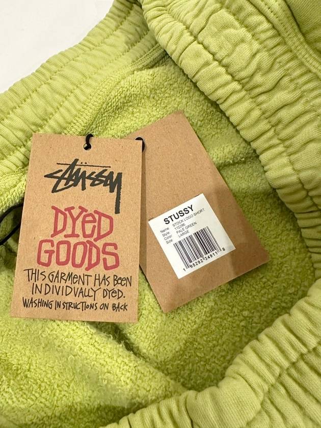 Stock Logo Sweatshort Pale Green - STUSSY - BALAAN 7