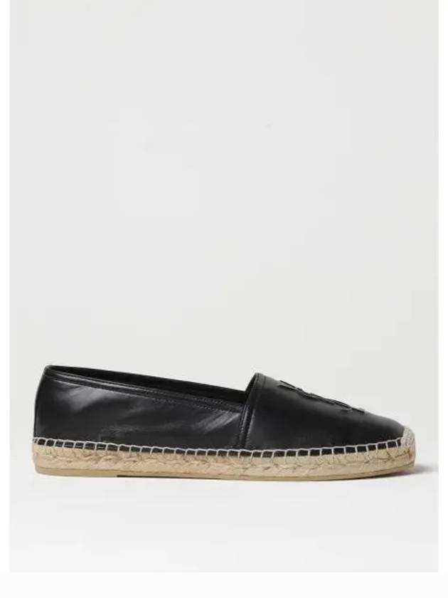 Leather Espadrilles Black - SAINT LAURENT - BALAAN 2