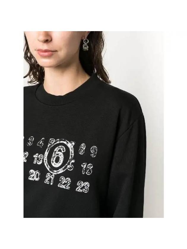 Number Print Sweatshirt Black - MAISON MARGIELA - BALAAN 3