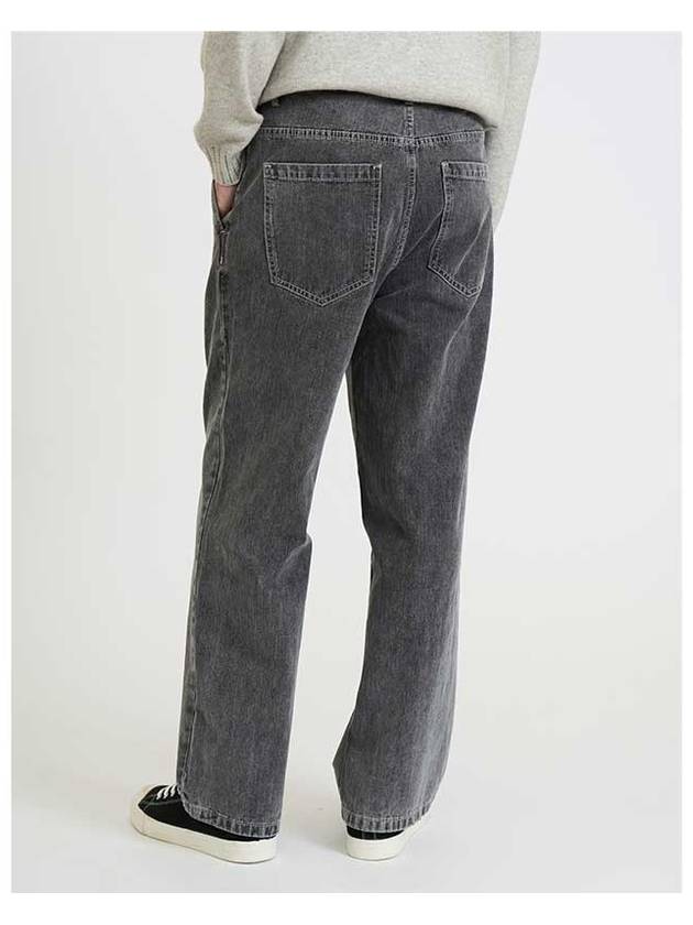 One tuck wide fit denim pants WASHED GRAY - BLACKBROWN - BALAAN 3