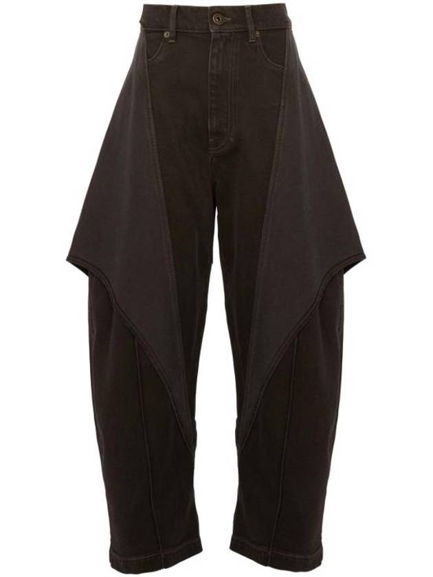 Cropped Sculptural Jeans Brown - JW ANDERSON - BALAAN 1