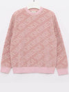 Logo All-Over Sweatshirt Pink - FENDI - BALAAN 4