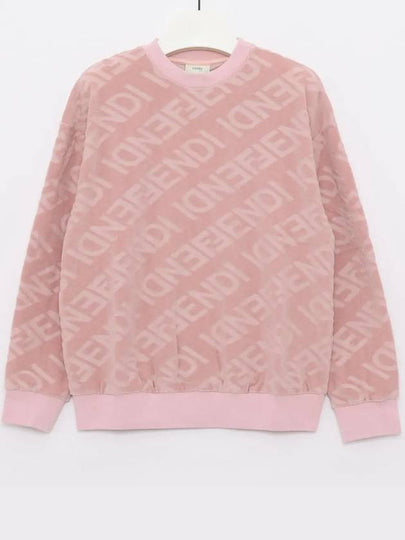 Logo All-Over Sweatshirt Pink - FENDI - BALAAN 2