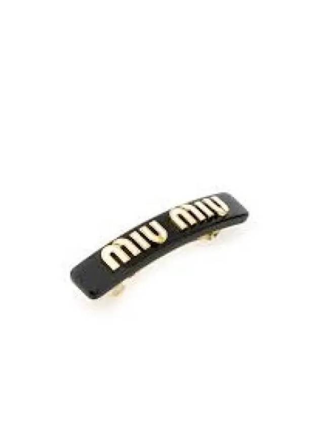 Plexiglas Metal Hair Clip Black - MIU MIU - BALAAN 2