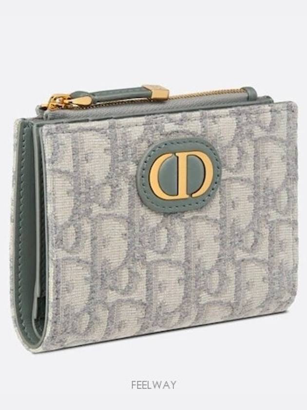 30 Montaigne Dahlia Wallet Gray Dior Obl - DIOR - BALAAN 2