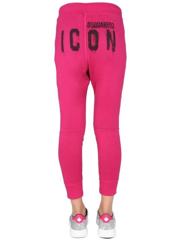 Women Icon Logo Jogging Track Pants Pink - DSQUARED2 - BALAAN 4