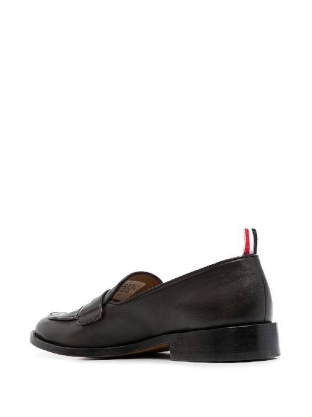 Grosgrain Loop Trim Loafers Brown - THOM BROWNE - BALAAN 3