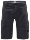 Men's Linen Bermuda Cargo Shorts Navy - CP COMPANY - BALAAN 2