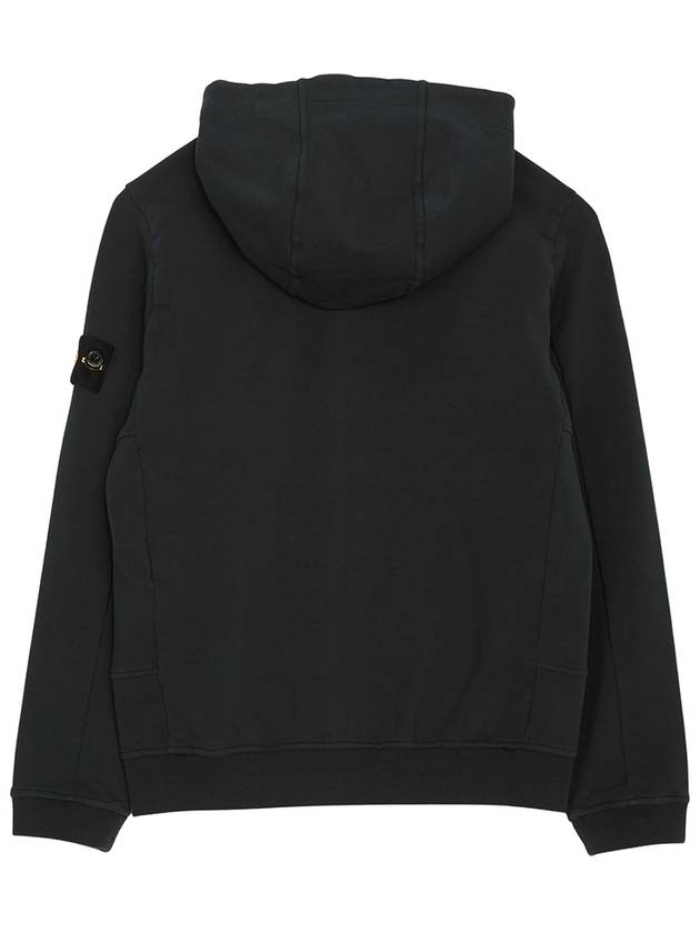 Kids Logo Patch Zipped Hooded Jacket Black - STONE ISLAND - BALAAN 4