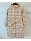 Lightweight long padded jacket HK5252 beige WOMENS UK6 8 10 - ADIDAS - BALAAN 1