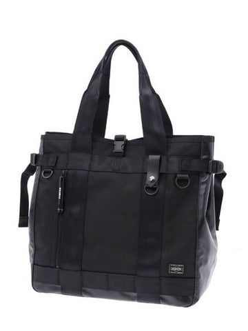 HEAT logo tote bag black - PORTER YOSHIDA - BALAAN 1