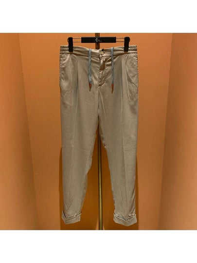 Side Pocket Banding Straight Pants Beige - KITON - BALAAN 2