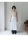 Linen Knit Vest Stitched by Hand OATMEAL women s top - RUBATI - BALAAN 9