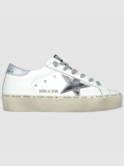 Hi Star White Metallic Silver Heel Tab Sneakers - GOLDEN GOOSE - BALAAN 2