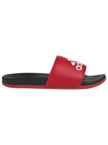 Adilette Comfort Slippers Black Red - ADIDAS - BALAAN 1