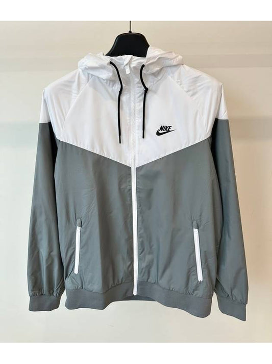 Windbreaker Jacket 727325 084 White Gray MENS L XL Asian Fit - NIKE - BALAAN 1