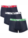 Men's Logo Band Briefs 3 Pack Set Navy - EMPORIO ARMANI - BALAAN 1