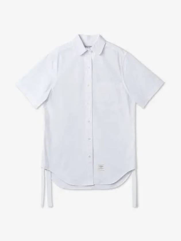 Heavy Poplin Super Size Mini Shirt Short Dress White - THOM BROWNE - BALAAN 2