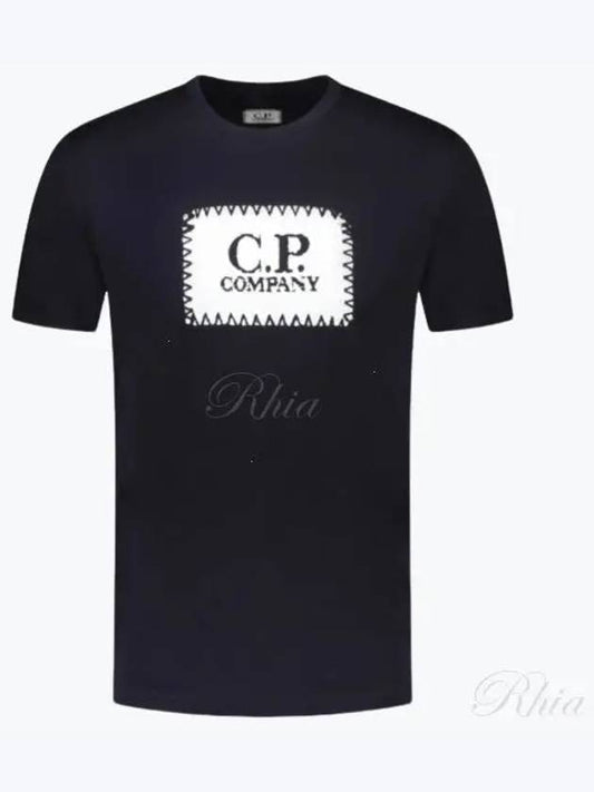 C P COMPANY T SHIRTS SHORT SLEEVE IN JERSE shirt top 8XCON5TS300 16CMTS042A 005100W BK Black - CP COMPANY - BALAAN 1