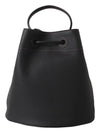 Small Grainy Leather TB Bucket Bag Black - BURBERRY - BALAAN.