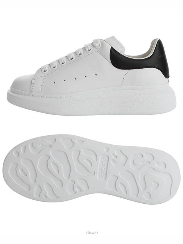 Oversized Leather Black Tab Low Top Sneakers White - ALEXANDER MCQUEEN - BALAAN 6