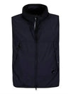 Lenswapen Logo Zip-Up Vest Navy - CP COMPANY - BALAAN.