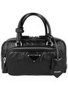 Triangle Logo Antique Tote Bag Black 1BB099 UVL F0002 - PRADA - BALAAN 2