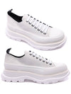 Tread Slick Canvas Low Top Sneakers White - ALEXANDER MCQUEEN - BALAAN 2