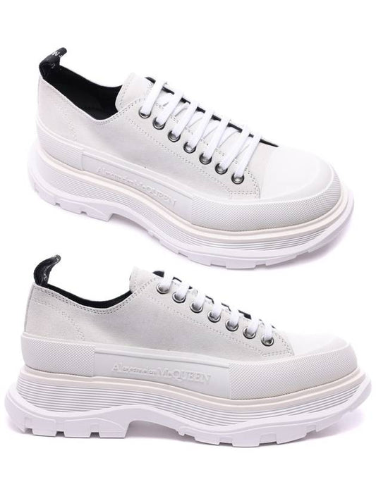 Tread Slick Canvas Low Top Sneakers White - ALEXANDER MCQUEEN - BALAAN 2