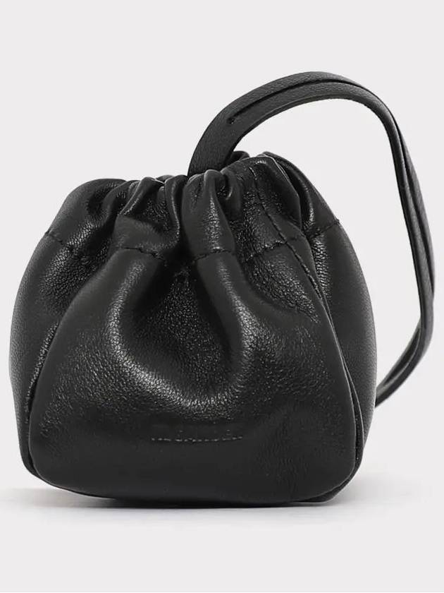 Women's Ripple Mini Pouch Bucket Bag Black - JIL SANDER - BALAAN.