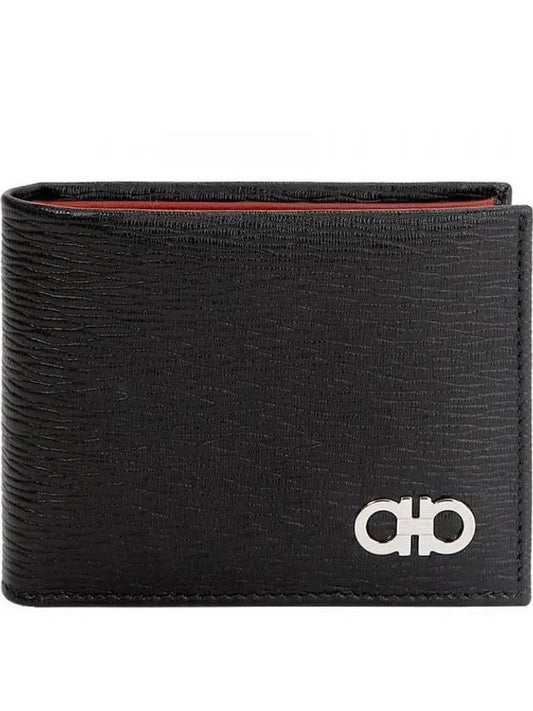 Gancini Half Wallet Black - SALVATORE FERRAGAMO - BALAAN 2